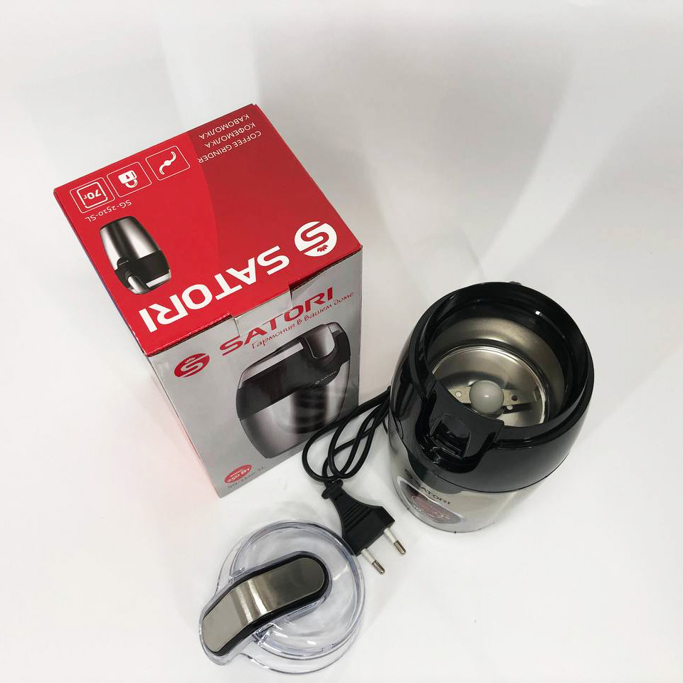 Бытовой измельчитель кофейных зерен, Электрокофемолка жерновая, Кофемолка для помола кофе и специй VL-58 Киев - изображение 3