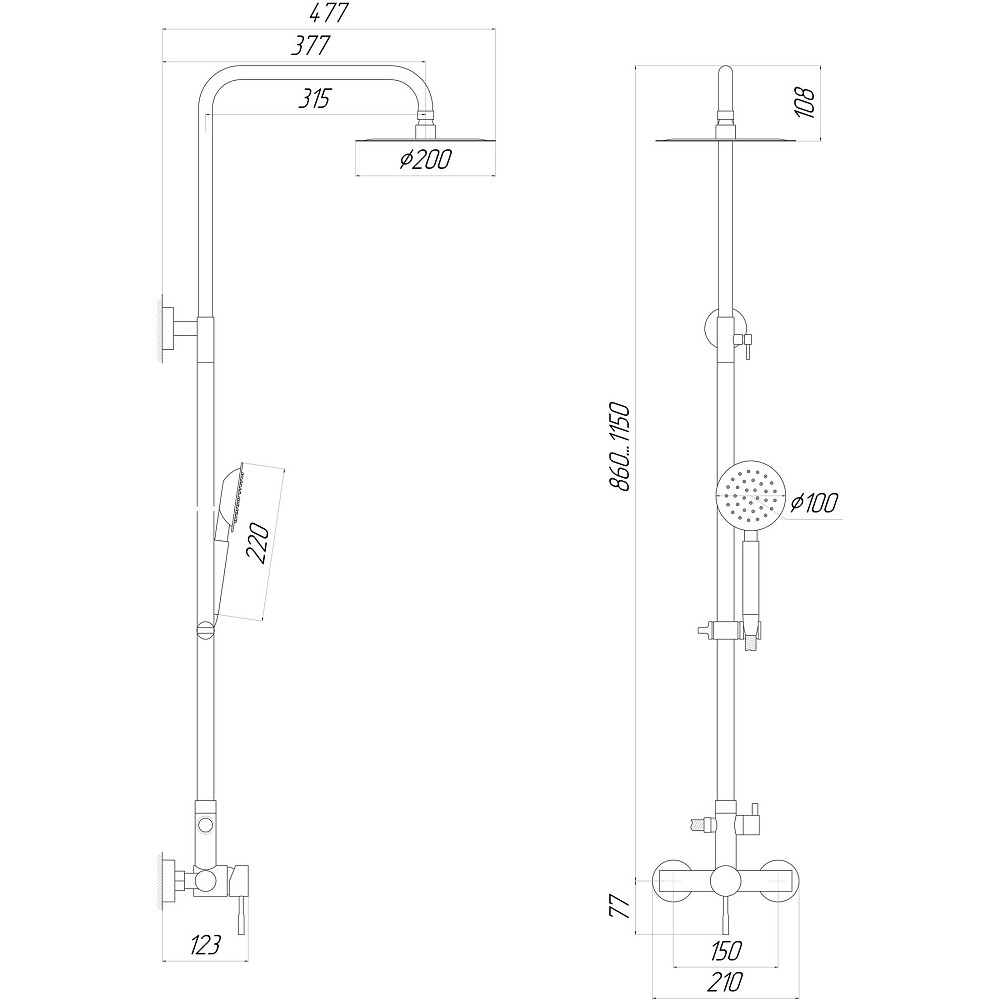 Душова система Globus Lux ALPEN SUS-SH-05 Тернопіль - фото 5