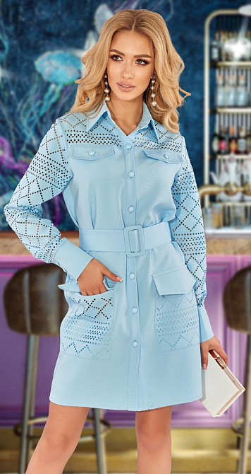 Платье  рубашка с геометрическим узором (46) Киев - изображение 1