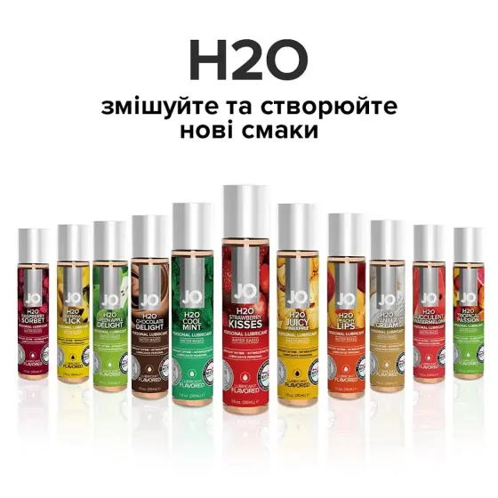Змазка на водній основі System JO H2O — Strawberry Kiss (120 мл) без цукру, рослинний гліцерин Львів