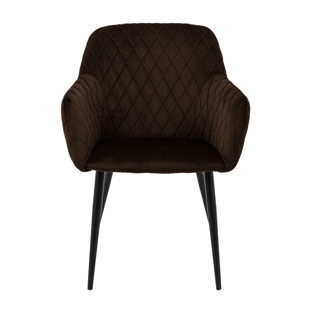 Стілець крісло м'який LibertyDesign U Jasmine 28 чорні ніжки Темно-коричневий Київ - фото 2