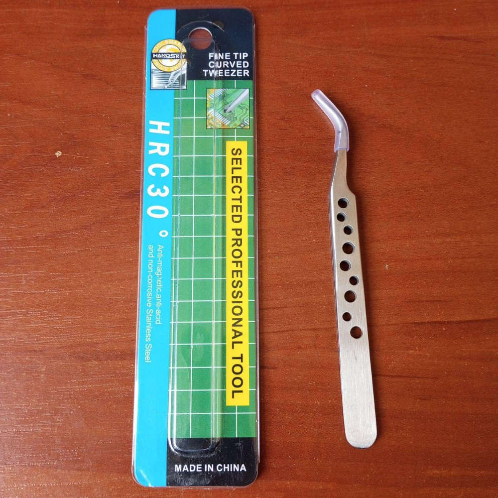 Пинцет радиотехнический HandsKit ESD-15, изогнутый, длина 120мм Полтава - изображение 1