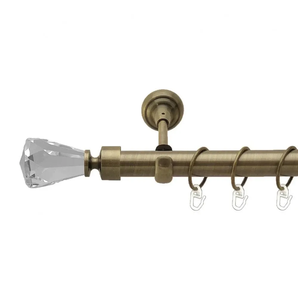 Карниз Orvit Лучетта металевий однорядний відкритий Антик 25 мм 300 см (4223993) Львів - фото 1