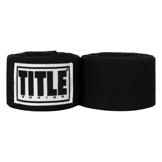 Бинти для боксу TITLE Boxing Semi Elastic 210" Extra Long Black Reg Каменское