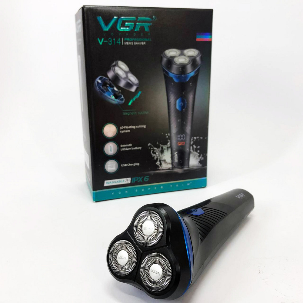 Професійна електробритва бритва для бороди VGR V-314, Акумуляторна бритва з фірмовим лезом IN-72 Івано-Франківськ - фото 9