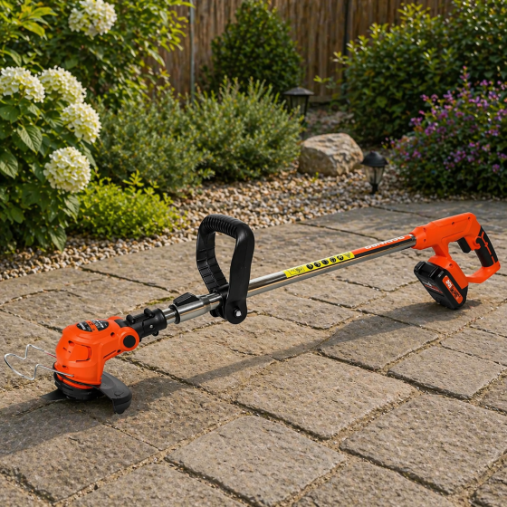 Тример Акумуляторний для трави Rebiner RGTA-20/4,Якісний тример для трави 1 АКБ 20 В  2 А/год,Тримери для трави садові Львів