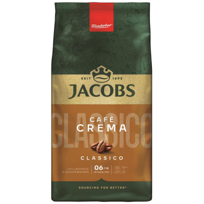 Кофе Jacobs Cafe Crema Classico в зернах 1 кг (8711000539392) Винница - изображение 1