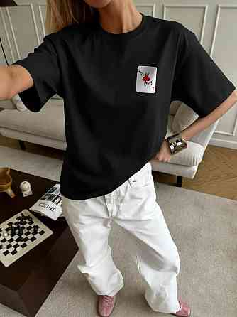 Футболка з принтом Play Love — туз черв, streetwear, унісекс Чернівці