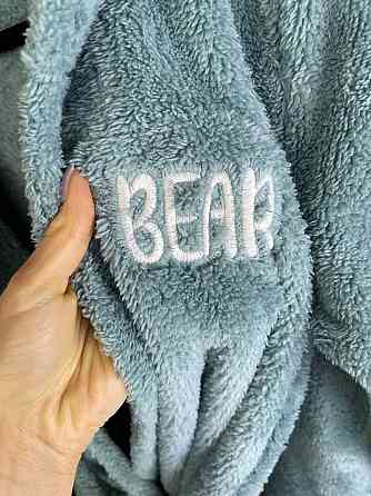 Махровий халат жіночий із капюшоном Бірюзовий L Харків