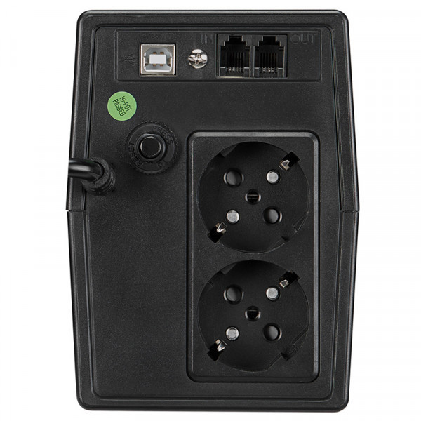 ДБЖ FSP iFP-800, 800ВА/480Вт, USB, LCD, 2хSchuko, AVR, Black (PPF4802000) Киев - изображение 3