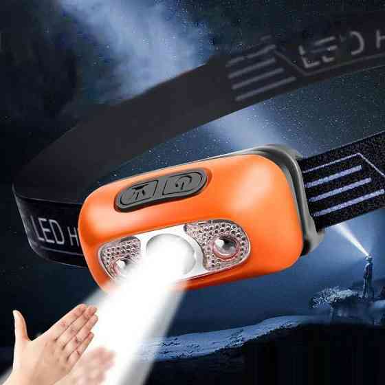 Ліхтарик налобний акумуляторний з датчиком руху Харків