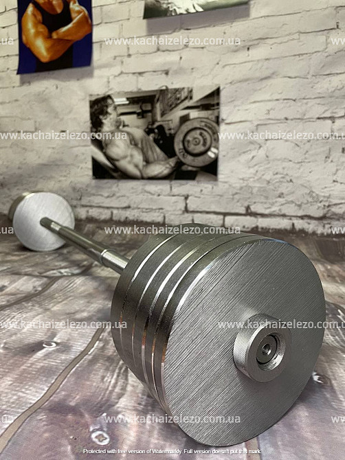 Гантели наборные 2 по 26 кг + Переходник для штанги Гантели, гири, штанги и диски металлические без покрытия Киев - изображение 1