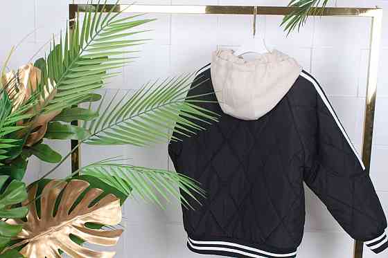 Бомбер черный для мальчика подростка 175-180 Николаев