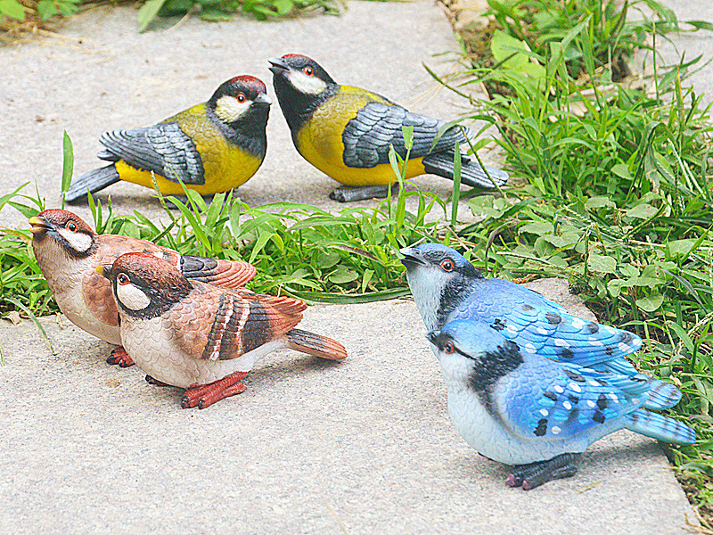 Садові фігурки Пара синичок 15.5 х 8.5 см з полістоуну Одеса - фото 9