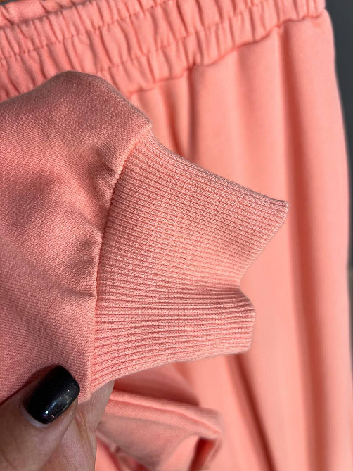 Костюм женский Pepper&mint FA24-01 базовый двунитка без утепления свитшот оверсайз и джогеры на резинке персиковый, персиковый, M Киев - изображение 19