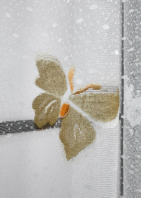 Тюль жаккард VR-Textil № 1884т Арка на кухню цвет белый 400х150 см (53-0087) Киев - изображение 5