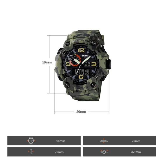 Мужские наручные часы Skmei 1520 Камуфляж Киев