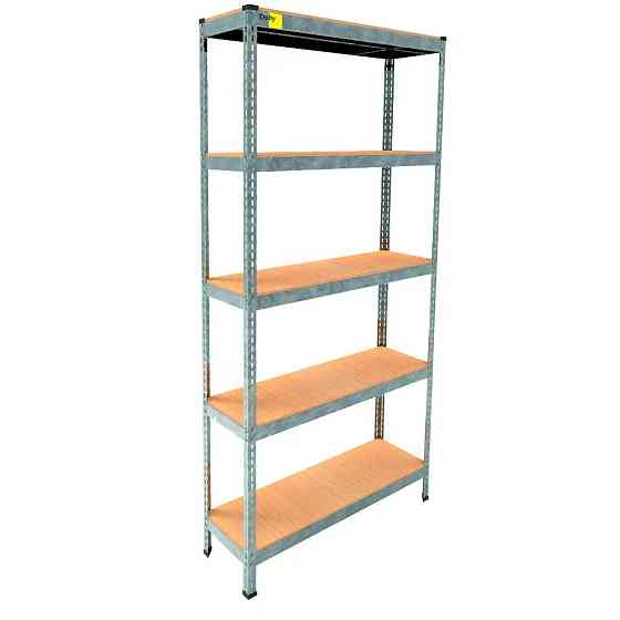 Металевий стелаж Emby Light Series (розмір 2100х900x300мм) 5 полиць ДСП до 100кг Оцинкований Київ
