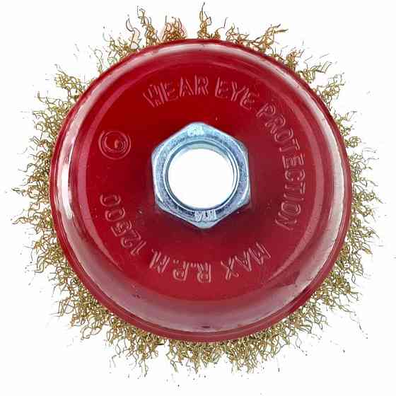 Щетка проволочная чашевидная Ø75мм М14×2мм (латунированная) SIGMA (9014071) Ровно