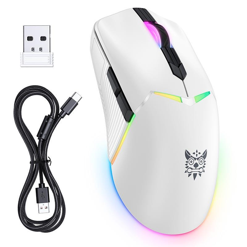 Мишка ігрова бездротова Onikuma RGB Tri-Mode Gaming CW928, біла Вінниця - фото 3