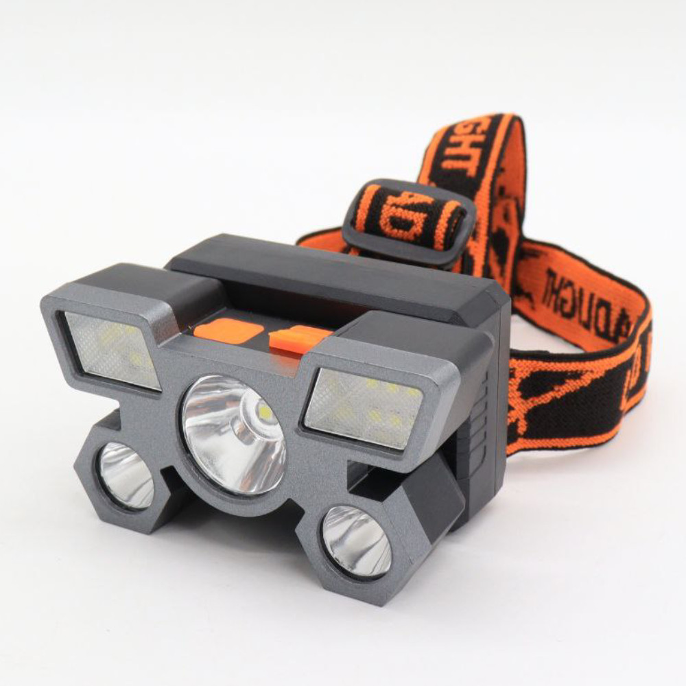Ліхтар налобний акамуляторний, 5 діодів, Smarter / Ліхтар на голову / Світлодіодний ліхтар / Ліхтарик від USB Київ - фото 3