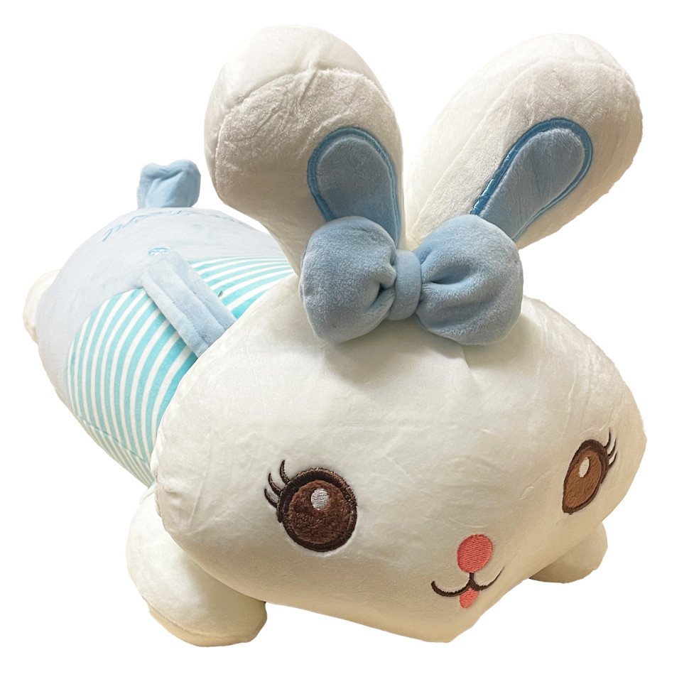 Дитяча м'яка іграшка "Зайка" L1122(Blue) іграшка з пледом, розмір 60 см Вінниця - фото 1