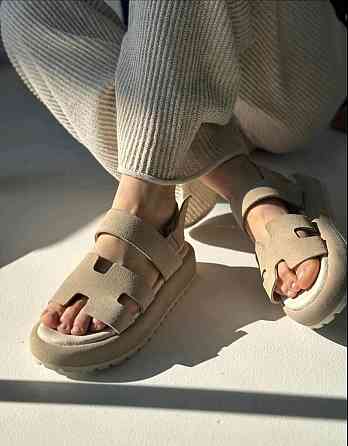 Olli Босоніжки жіночі бежеві OLLI Л-10-0110 літні з натуральної замші / Замшеві босоніжки на ни Коломыя