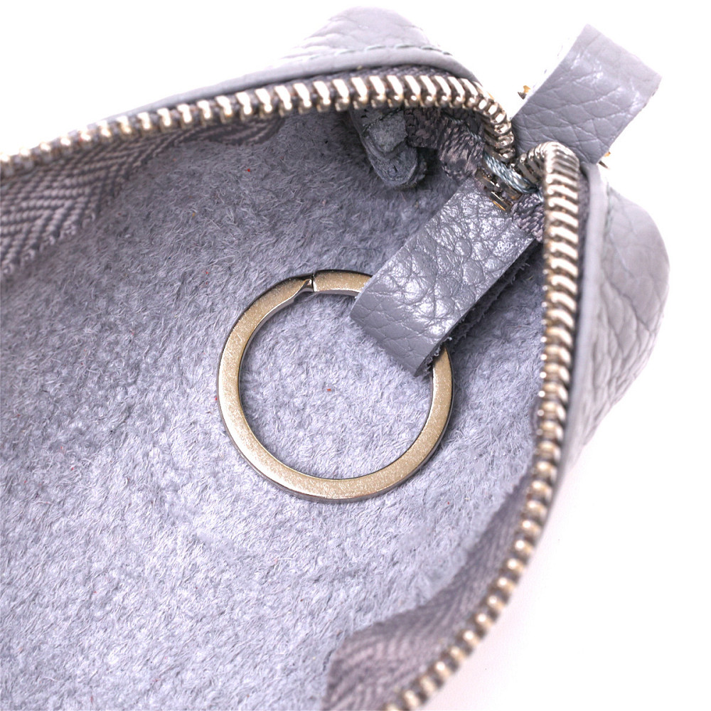 Модная кожаная ключница Серый (SHVIGEL) Киев - изображение 8