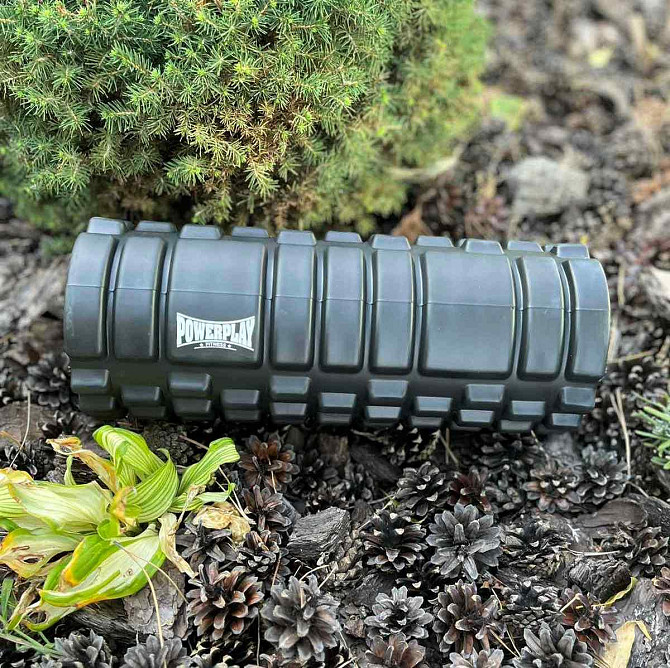 Массажний ролик (ролер) PowerPlay 4025 Massage Roller Чорний (33x14см.) Кам'янське - фото 9