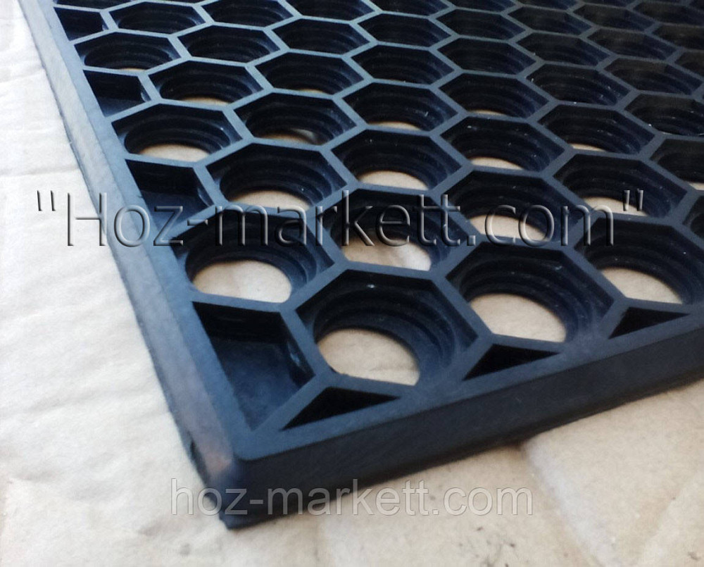 Коврик 75 см х 45 см резиновый соты грязезащитный килим Харьков - изображение 1