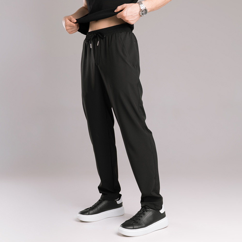 Чоловічі чорні штани весняні літні з софту легкі прямого крою Pobedov Aero Київ - фото 4