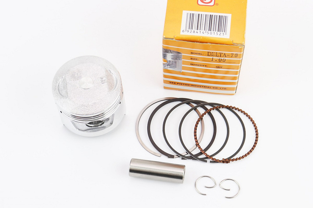 Поршень к-кт 70cc 47мм +1,00 (палець 13мм) жовта коробка Киев - изображение 1