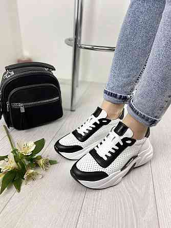 Кросівки жіночі EMELI 913/4 ST біло/чорні (весна-осінь, шкіра натуральна) (3290) 36р.37р.38р. 3 Коломия