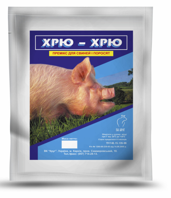 Премікс "Хрю-хрю ЄВРО" 1 кг (Круг) Вінниця - фото 1