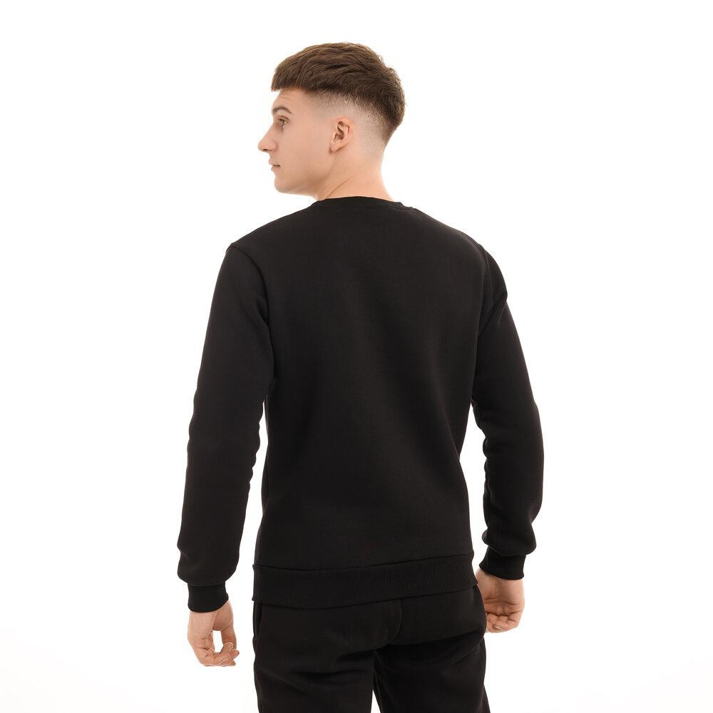 Свитшот мужской однотонный чёрный Pobedov 007 ЗИМА Киев - изображение 3