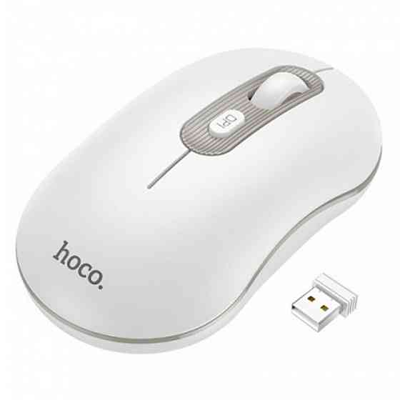 Миша Hoco GM21 Platinum 2.4G business wireless mouse White Gray Київ