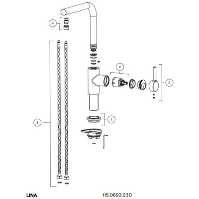 Смеситель Franke Lina L Shape (115.0693.230) Винница - изображение 2