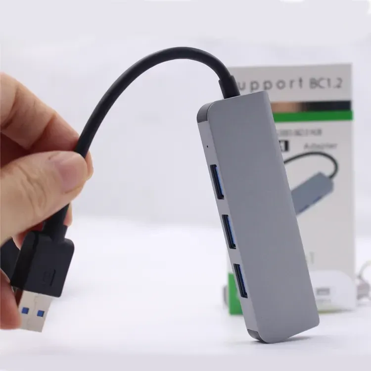 Peripls USB 3.0 хаб 4-в-1 + 4-портовый адаптер для ноутбуков и ПК с поддержкой BC1.2, высокоскоростной Киев - изображение 3