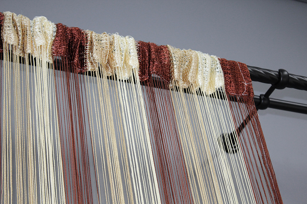 Штори-нитки "Кісея" Коричневий з бежевим 300х300см 1 шт (61-011) Київ - фото 8