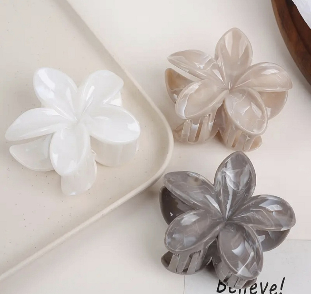 Заколка-крабік квітка Капучіно Смела - изображение 5