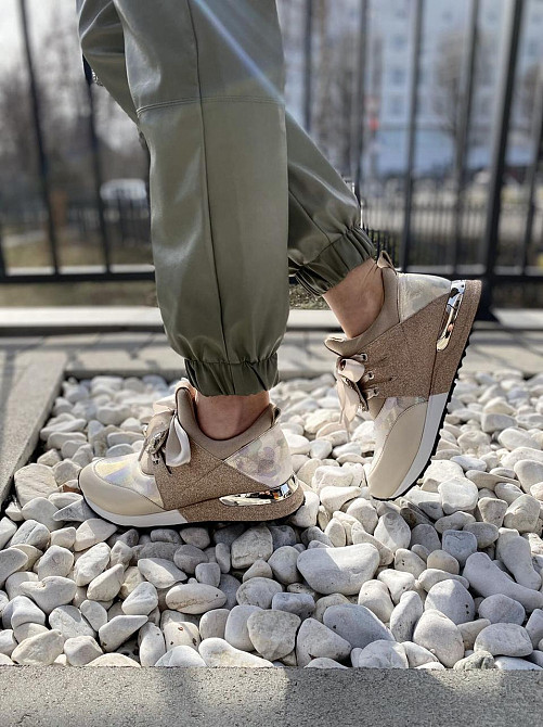 GINA ORIGINAL Кросівки жіночі GINA ORIGINAL 6986 беж/золото (весна-осінь, шкіра натуральна) (42 Коломыя - изображение 3