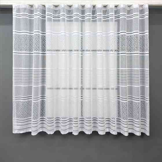 Короткий тюль VR-Textil 1951т Жаккард Белый 300х145 см (42-0898) Киев