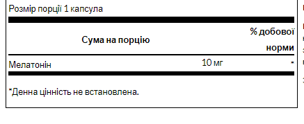 Мелатонін Swanson Melatonin 10 mg 60 капс Київ - фото 2