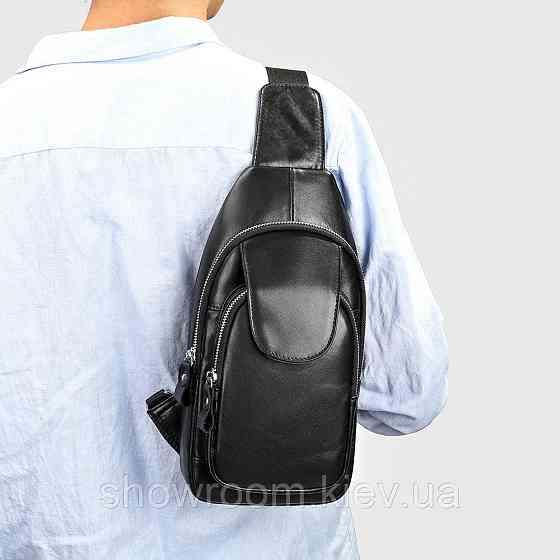 Кожаная сумка на грудь, слинг, бананка Leather Collection (9138) Киев