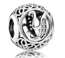 Срібна намистина Пандора  "Літера У" 791866CZ MasterSem Київ - фото 1