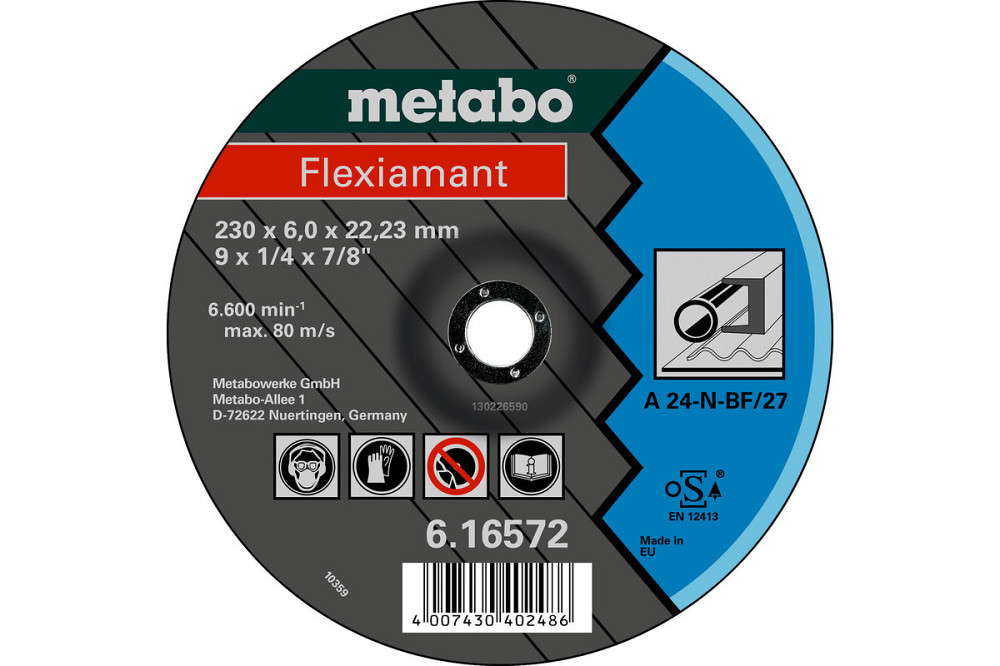 Диск зачисний Metabo Flexiamant 125x6.0x22.23 сталь SF 27 (616730000) Коломыя - изображение 1