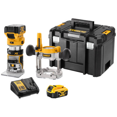 Фрезер DeWALT 18В XR Li-lon, бесщёточный, 16000-25500 об/мин, цанга 6-8мм, 2x5Ah, TSTAK (DCW604P2) Винница - изображение 1