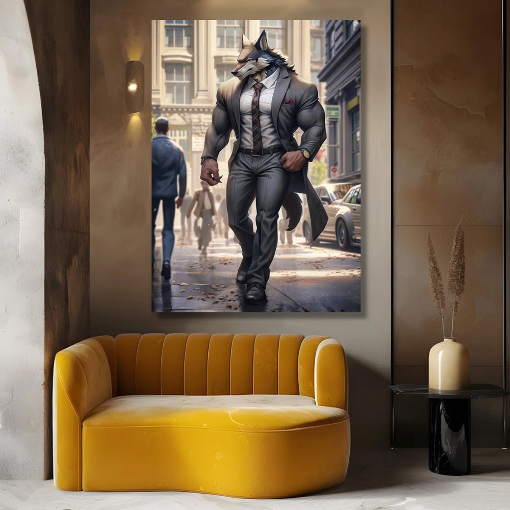 Картина Холсті в спортзал  Вовк  KLM_11 100х150 см Киев - изображение 4