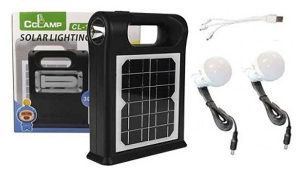 Сонячна зарядна станція + LED ліхтар Cclamp CL-12 30W з лампочками + Power Bank Вінниця - фото 4