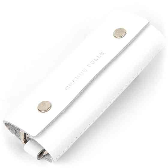 Кожаная универсальная ключница GRANDE PELLE 11346 Белый Киев